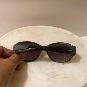 Fossil Sunstone Sunglasses-Black Frames-Gray Lens-Rhinestones